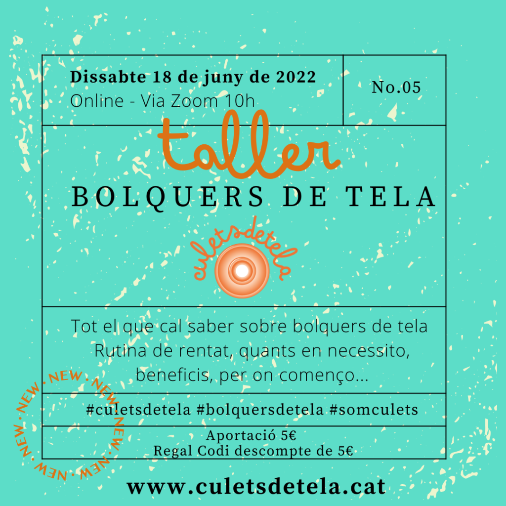 taller bolquers de tela reutilitzables barcelona catalunya català